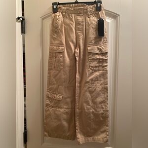 StarRide ribbed elastic waist with D-ring loops cargo pants,